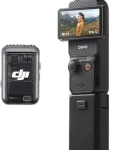 DJI Osmo Pocket 3 Creator Combo, 1'' CMOS, 4K Resolution/120fps Vlog Camera, 3-Axis Stabilization, Face/Object Tracking, Mic Included for Clear Sound, Digital Camera for YouTube : Electronics